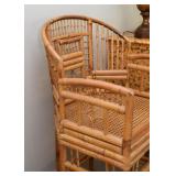 $300 for Pair - Bamboo & Cane Armchairs - SET OF 2 - (Each Approx. 21" W x 35"H)