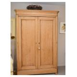 $600 - Natural Wood Armoire / Wardrobe (Approx. 50" L x 20" W x 80" H)