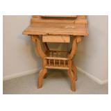 $350 - Natural Wood Vanity Table with Mirror 
