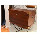 Wooden Storage Box / Chest with Iron Stand