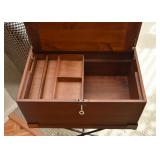 Wooden Storage Box / Chest with Iron Stand