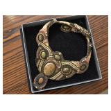 Antique Beaded Necklace with Semi-Precious Stones