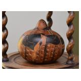 Folk Art Carved / Painted Gourds
