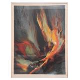 $250 - Framed Leonardo Nierman Lithograph, Signed & Numbered in Pencil (Approx. 24.5" L x 31.5" H w/