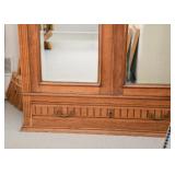 Antique Armoire / Wardrobe with Mirrored Doors (needs some repairs)