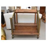 $300 - Oak & Brass Library Ladder / Stairs 