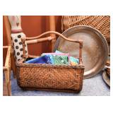 Baskets, Table Linens, Silverplate Platters