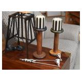 Textile Spool Candle Holders