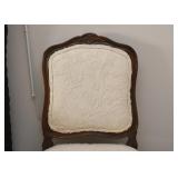 Pretty Upholstered Carved Armchair