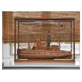 Model Ship in Display Case (Boston Towing Co.)