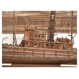 Model Ship in Display Case (Boston Towing Co.)