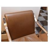 Vintage Chrome Swivel Office Chair