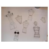 Vintage French Wire Torso Mannequins  (Displayed here as wall hangings)
