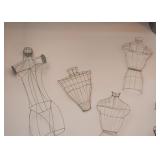 Vintage French Wire Torso Mannequins  (Displayed here as wall hangings)