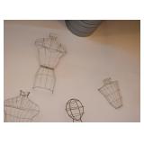 Vintage French Wire Torso Mannequins  (Displayed here as wall hangings)