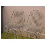 Set of 8 Wire Eiffel Tower Chairs (only 2 shown here)