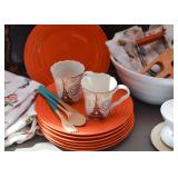 Dinnerware, Dishes, Coffee Mugs, Mixing Bowl, Kitchen Utensils, Table Linens