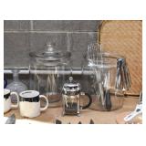 Kitchenware - Glass Jars, French Press, Coffee Mugs, Utensils,  Etc.