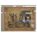 Framed Artwork - "The Rites of Spring" (Brass plaque reads 1911, Marcel Duchamp)