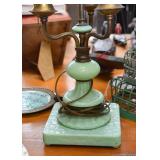 Antique / Vintage Table Lamp with Reverse Painted Shade (Silhouette)