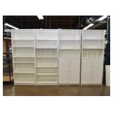 White Laminate Shelving / Bookshelves / Cabinets