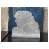 Daum Frosted Glass Figurine / Miniature Bust (France)