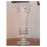 Stunning Large Waterford Crystal Pedestal Vase (2007), Signed by Jim O