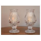 Waterford Society Penrose Candle Hurricane Lamps (Pair)