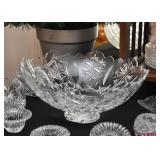 Waterford Crystal Snowflake Centerpiece Bowl, Signed