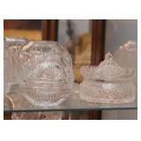 Waterford Crystal Rose Bowls & Lidded Jar