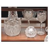 Waterford Crystal Seahorse Ice Bucket with Tongs Signed by Eugene Young, Stemware, Candle Holders