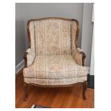 Pair of Vintage Upholstered Wingback Armchairs