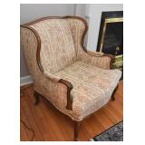 Pair of Vintage Upholstered Wingback ArmchairsPair of Vintage Upholstered Wingback Armchairs