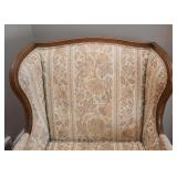 Pair of Vintage Upholstered Wingback Armchairs