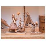 Handcrafted Wood / Wooden Folk Art Figurines