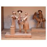Handcrafted Wood / Wooden Folk Art Figurines