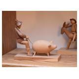 Handcrafted Wood / Wooden Folk Art Figurines