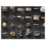 Costume Jewelry (Rings, Some Sterling Silver)