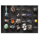 Costume Jewelry (Rings, Some Sterling Silver)