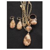 Costume Jewelry (Necklace, Earrings & Ring Set)