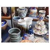 Handmade Pottery Vases, Boleslawiec Polish Pottery Christmas Decor & Ornaments