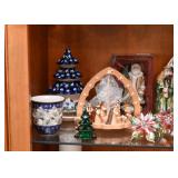Polish Pottery, Miniature Wooden Nativity, Christmas Ornaments & Decor