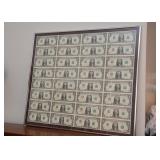 Framed Dollar Bills