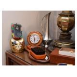Vanity Items, Brass Bell, Deck Clock, Etc.