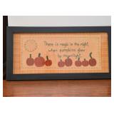 Framed Holiday Themed Embroidery