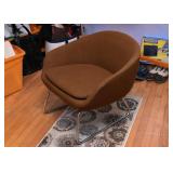 Vintage Lounge Chair with Chrome Base