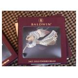 Baldwin Christmas Ornaments (24kt Gold Finished Brass)