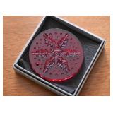 Lalique Red Snowflake Christmas Ornament