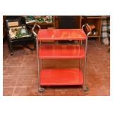 Vintage Red Kitchen Cart