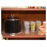 Ice bucket, Vintage Souvenir State Glasses 